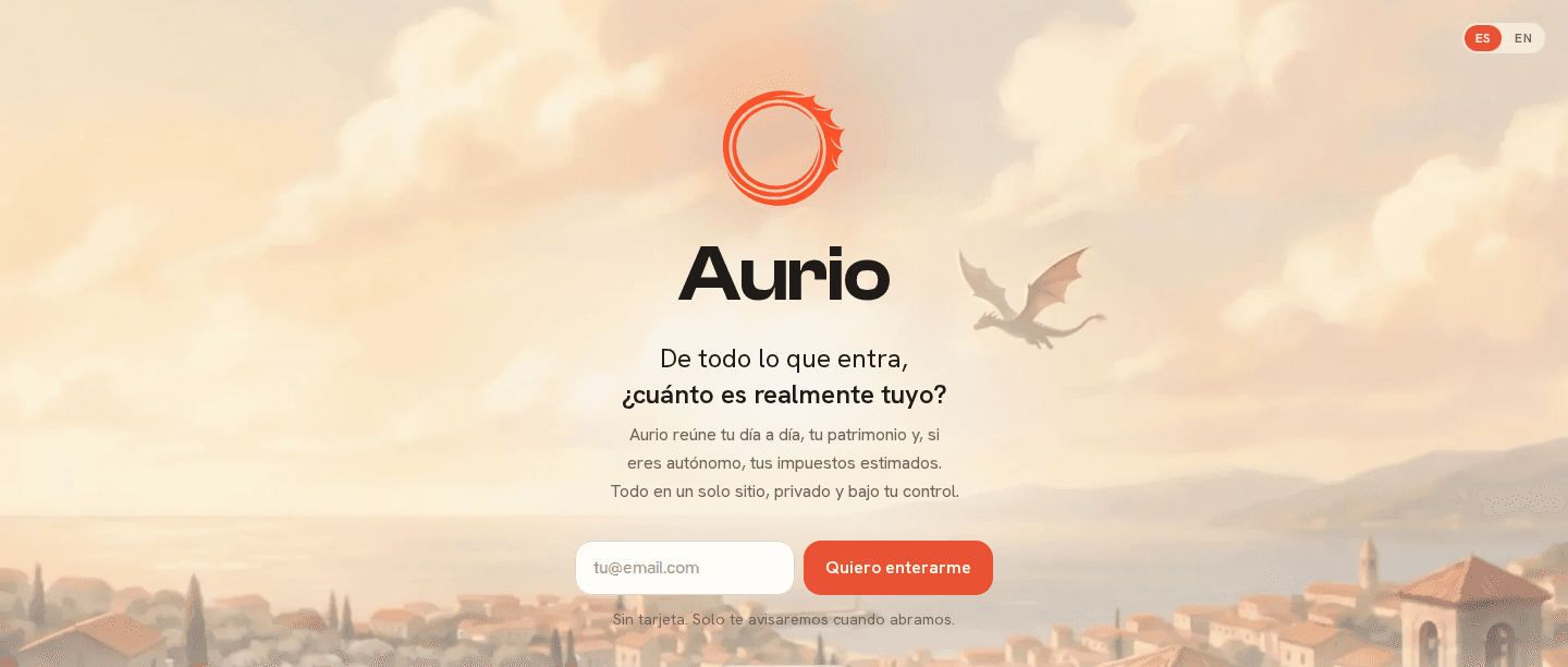 Aurio — Finanzas personales y profesionales. Sin hojas de cálculo.